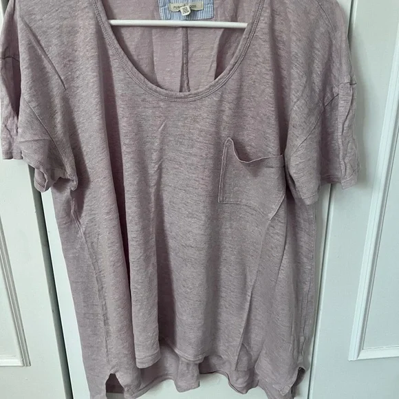 Anthropologie Pure Good Linen T-shirt - Picture 6 of 7